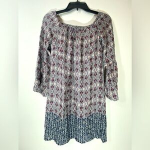 Matison Stone Off the Shoulder Printed Dress Size XS